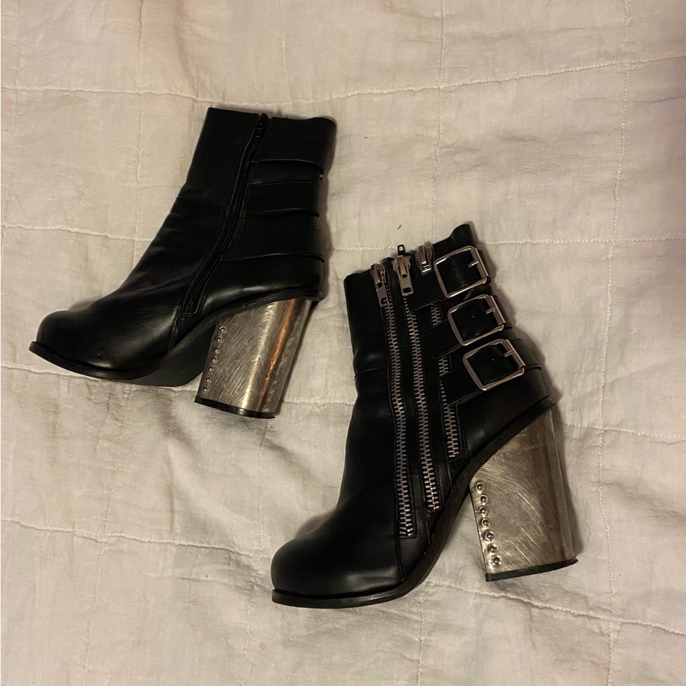 Jeffrey Campbell Leather Ankle Boots Lowrey 8.5